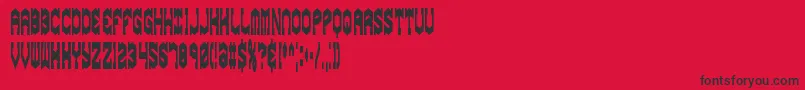 フォントgyrosesq – 赤い背景に黒い文字