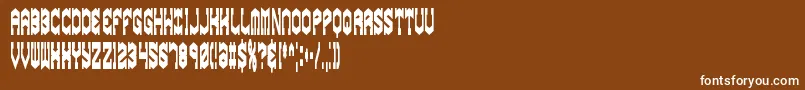gyrosesq Font – White Fonts on Brown Background