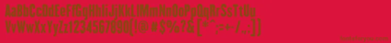 H H  Samuel font defharo-fontti – ruskeat fontit punaisella taustalla