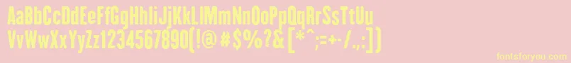 H H  Samuel font defharo Font – Yellow Fonts on Pink Background