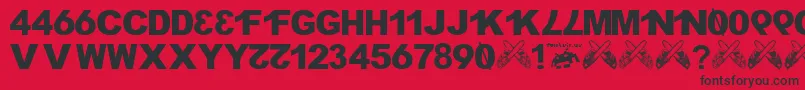 H4XX0R fontvir us Font – Black Fonts on Red Background