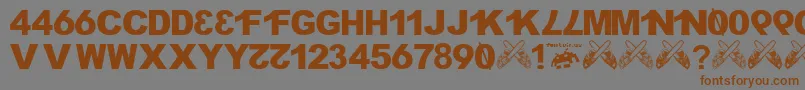 H4XX0R fontvir us Font – Brown Fonts on Gray Background
