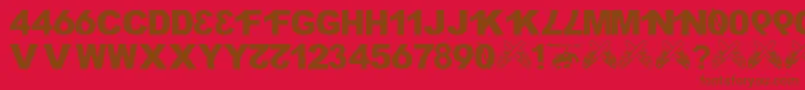 H4XX0R fontvir us Font – Brown Fonts on Red Background