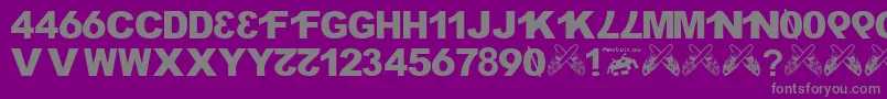 H4XX0R fontvir us Font – Gray Fonts on Purple Background