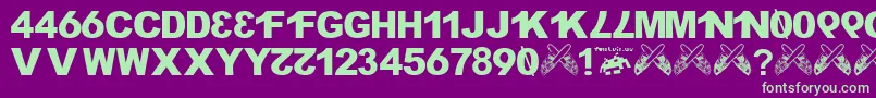 H4XX0R fontvir us Font – Green Fonts on Purple Background