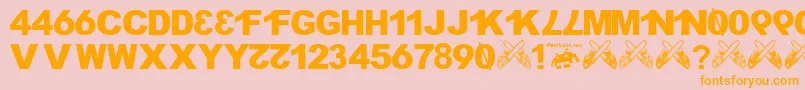 H4XX0R fontvir us Font – Orange Fonts on Pink Background