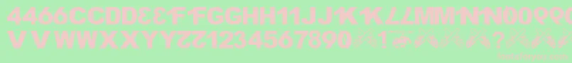 H4XX0R fontvir us Font – Pink Fonts on Green Background