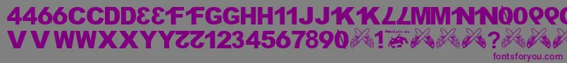 H4XX0R fontvir us Font – Purple Fonts on Gray Background