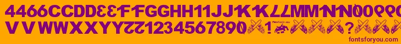H4XX0R fontvir us Font – Purple Fonts on Orange Background