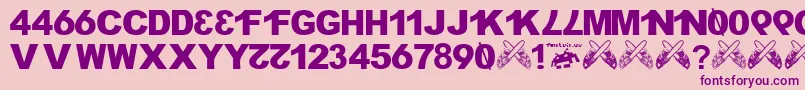 H4XX0R fontvir us Font – Purple Fonts on Pink Background