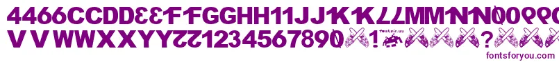 H4XX0R fontvir us Font – Purple Fonts on White Background