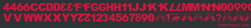H4XX0R fontvir us Font – Red Fonts on Black Background