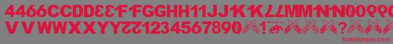 H4XX0R fontvir us Font – Red Fonts on Gray Background