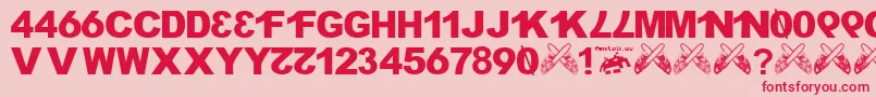 H4XX0R fontvir us Font – Red Fonts on Pink Background