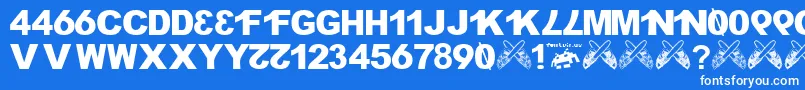 H4XX0R fontvir us Font – White Fonts on Blue Background