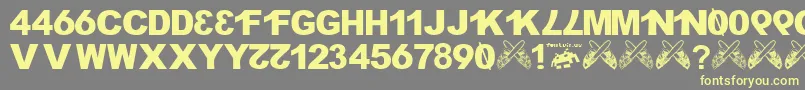 H4XX0R fontvir us Font – Yellow Fonts on Gray Background