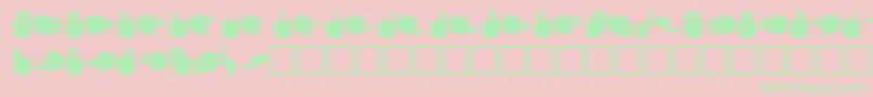 fuente ha       – Fuentes Verdes Sobre Fondo Rosa