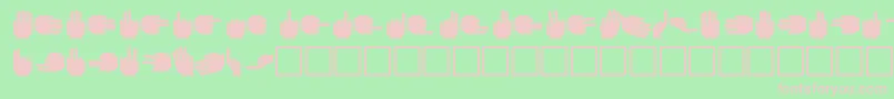 ha       Font – Pink Fonts on Green Background