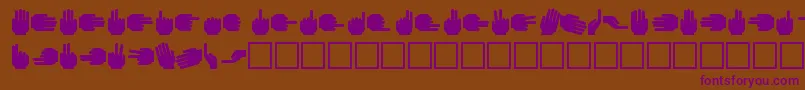 ha       Font – Purple Fonts on Brown Background
