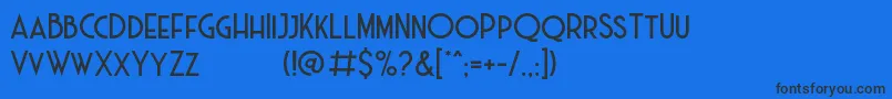 Haarlem Deco DEMO Font – Black Fonts on Blue Background