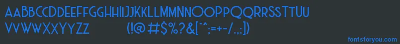 Haarlem Deco DEMO Font – Blue Fonts on Black Background