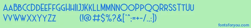 Haarlem Deco DEMO Font – Blue Fonts on Green Background
