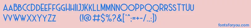 Haarlem Deco DEMO Font – Blue Fonts on Pink Background