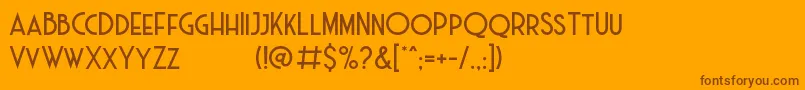 Haarlem Deco DEMO Font – Brown Fonts on Orange Background