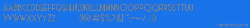 Haarlem Deco DEMO Font – Gray Fonts on Blue Background