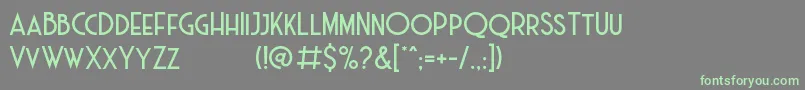 Haarlem Deco DEMO Font – Green Fonts on Gray Background