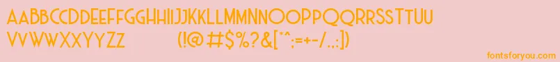 Haarlem Deco DEMO Font – Orange Fonts on Pink Background