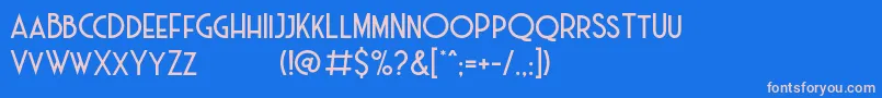 Haarlem Deco DEMO Font – Pink Fonts on Blue Background