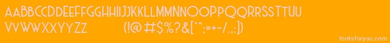 Haarlem Deco DEMO Font – Pink Fonts on Orange Background
