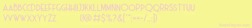 Haarlem Deco DEMO Font – Pink Fonts on Yellow Background