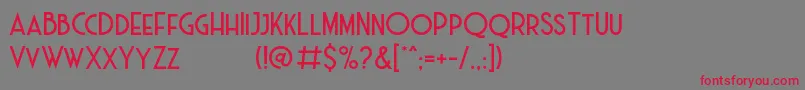 Haarlem Deco DEMO Font – Red Fonts on Gray Background