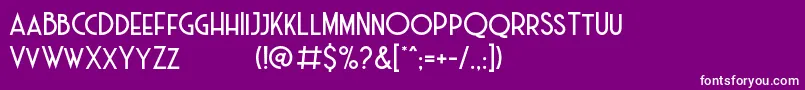 Haarlem Deco DEMO Font – White Fonts on Purple Background