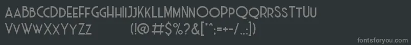 Шрифт Haarlem Deco DEMO – серые шрифты на чёрном фоне