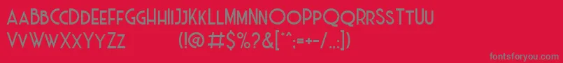 Haarlem Deco DEMO Font – Gray Fonts on Red Background