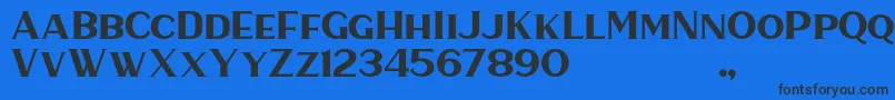 HaarlemSerif Font – Black Fonts on Blue Background