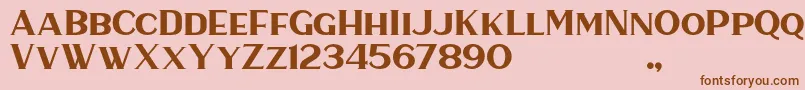 HaarlemSerif Font – Brown Fonts on Pink Background