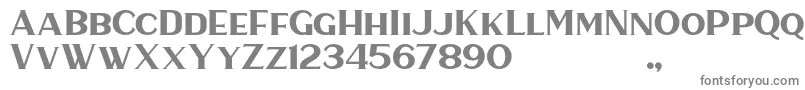 HaarlemSerif-fontti – harmaat kirjasimet valkoisella taustalla