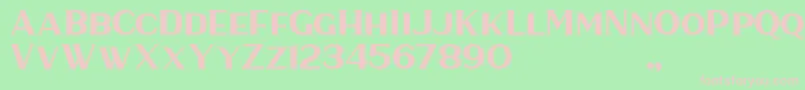 HaarlemSerif Font – Pink Fonts on Green Background