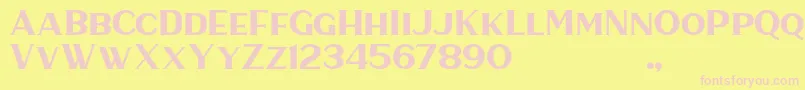 HaarlemSerif Font – Pink Fonts on Yellow Background