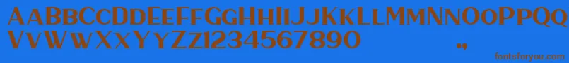 HaarlemSerif Font – Brown Fonts on Blue Background