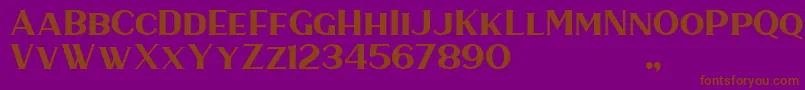 HaarlemSerif Font – Brown Fonts on Purple Background