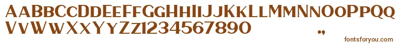 Шрифт HaarlemSerif – коричневые шрифты на белом фоне