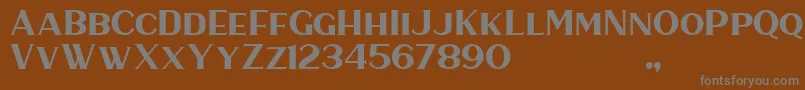 フォントHaarlemSerif – 茶色の背景に灰色の文字