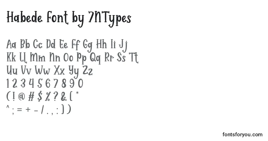 Czcionka Habede Font by 7NTypes – alfabet, cyfry, specjalne znaki