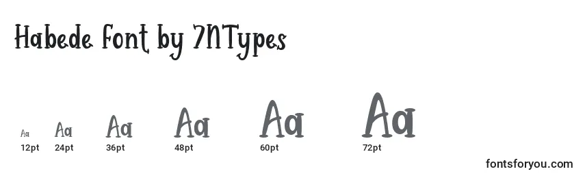 Размеры шрифта Habede Font by 7NTypes