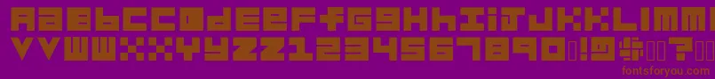 Habesha Blocks BLACK Font – Brown Fonts on Purple Background